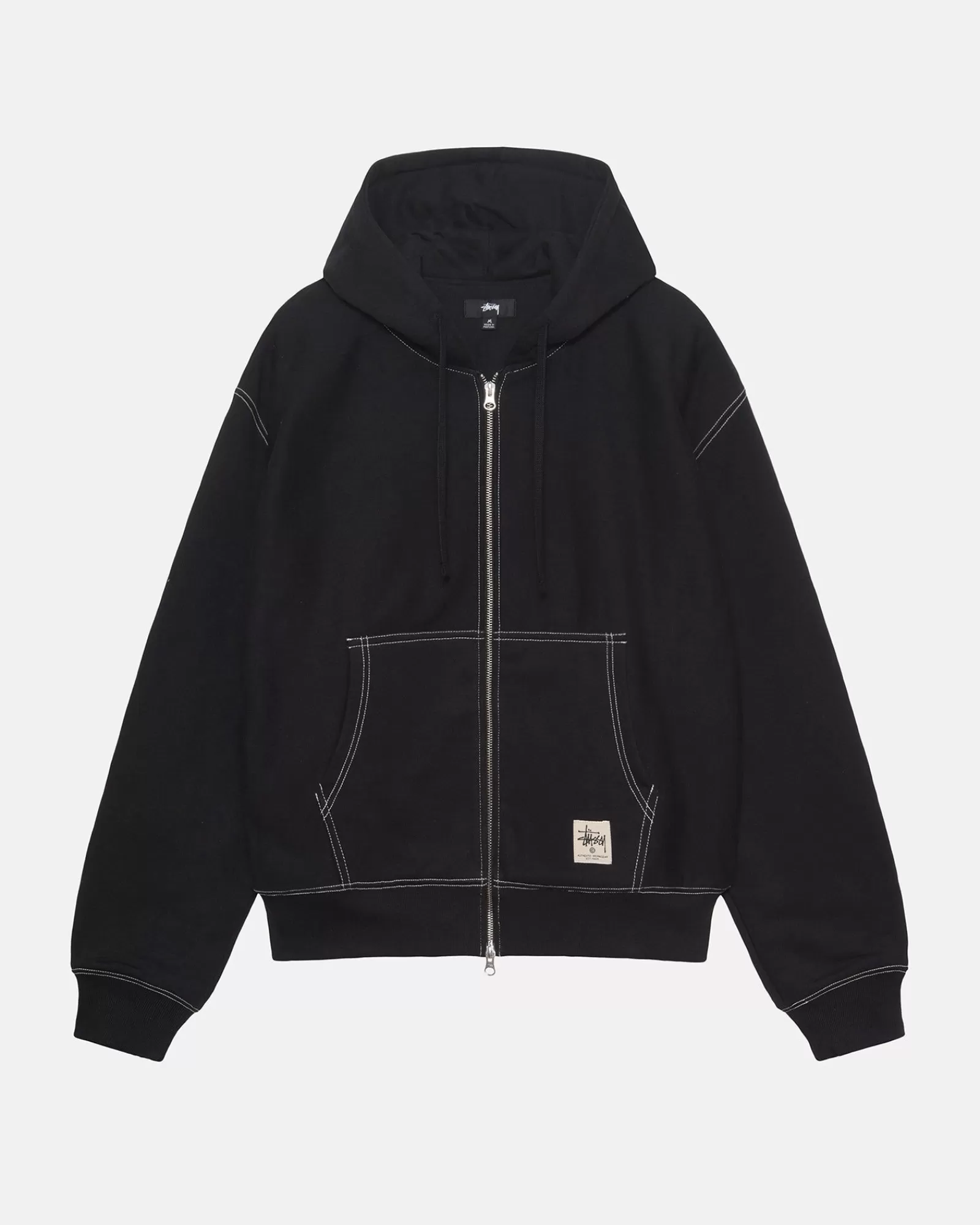 Stüssy Double Face Label Zip Hoodie Flash Sale