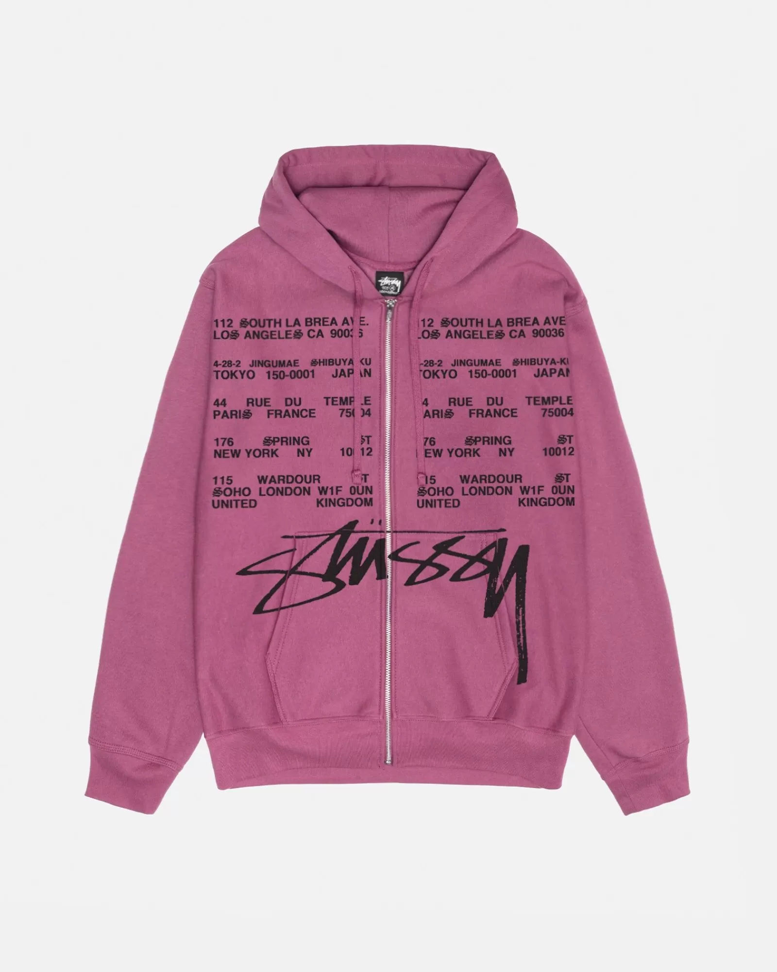 Stüssy Locations Zip Hoodie Hot