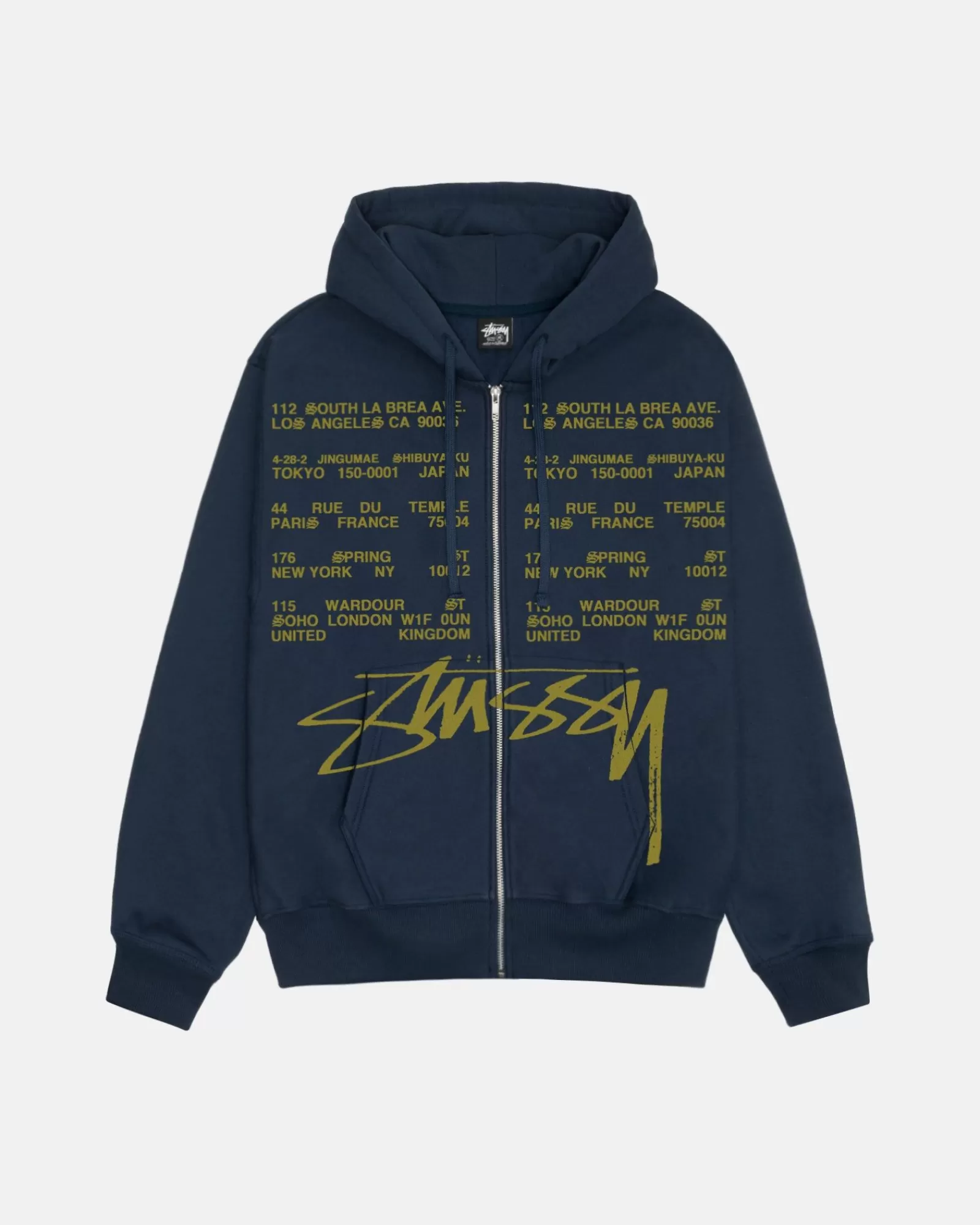 Stüssy Locations Zip Hoodie Online