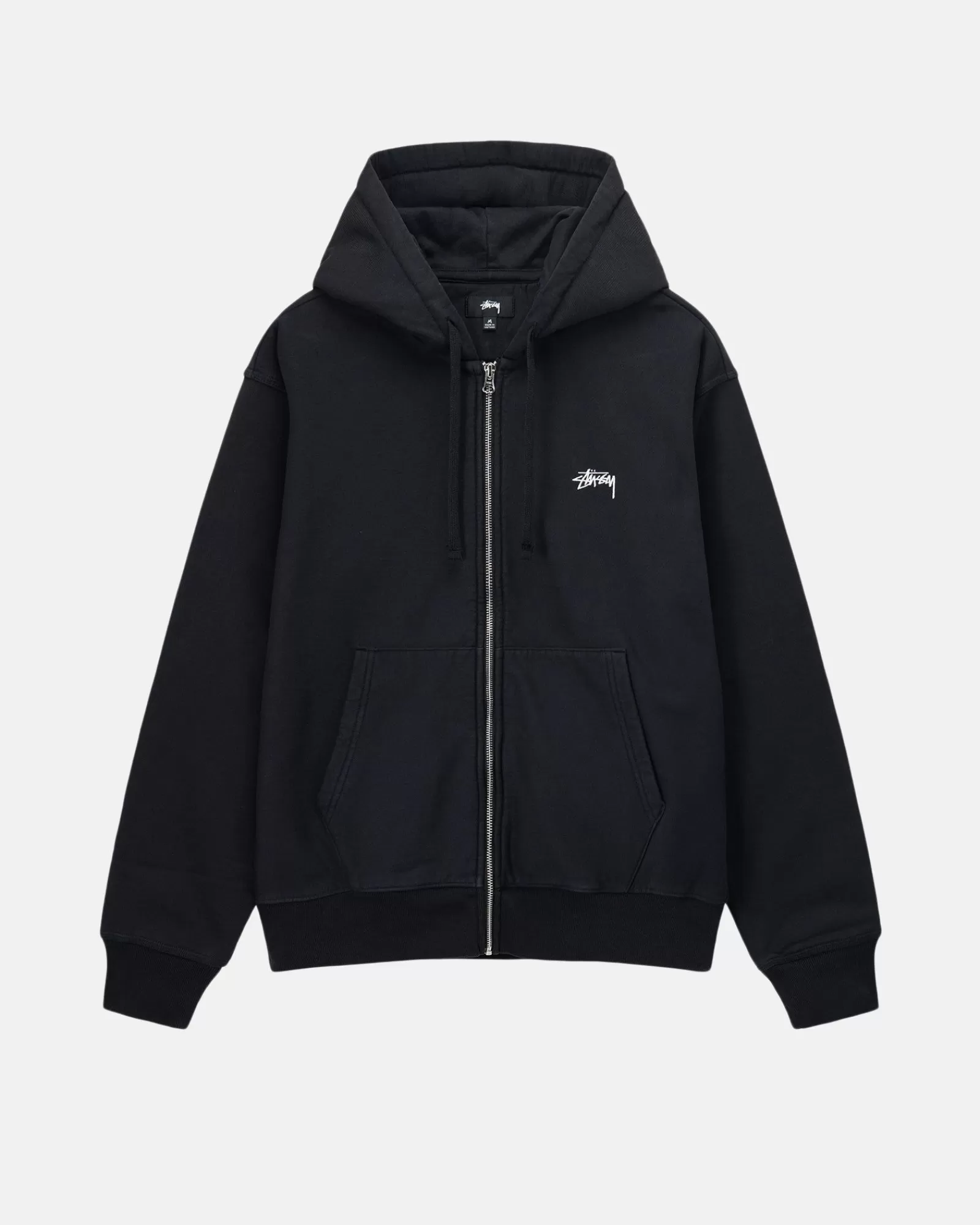 Stüssy Stock Logo Zip Hoodie Cheap