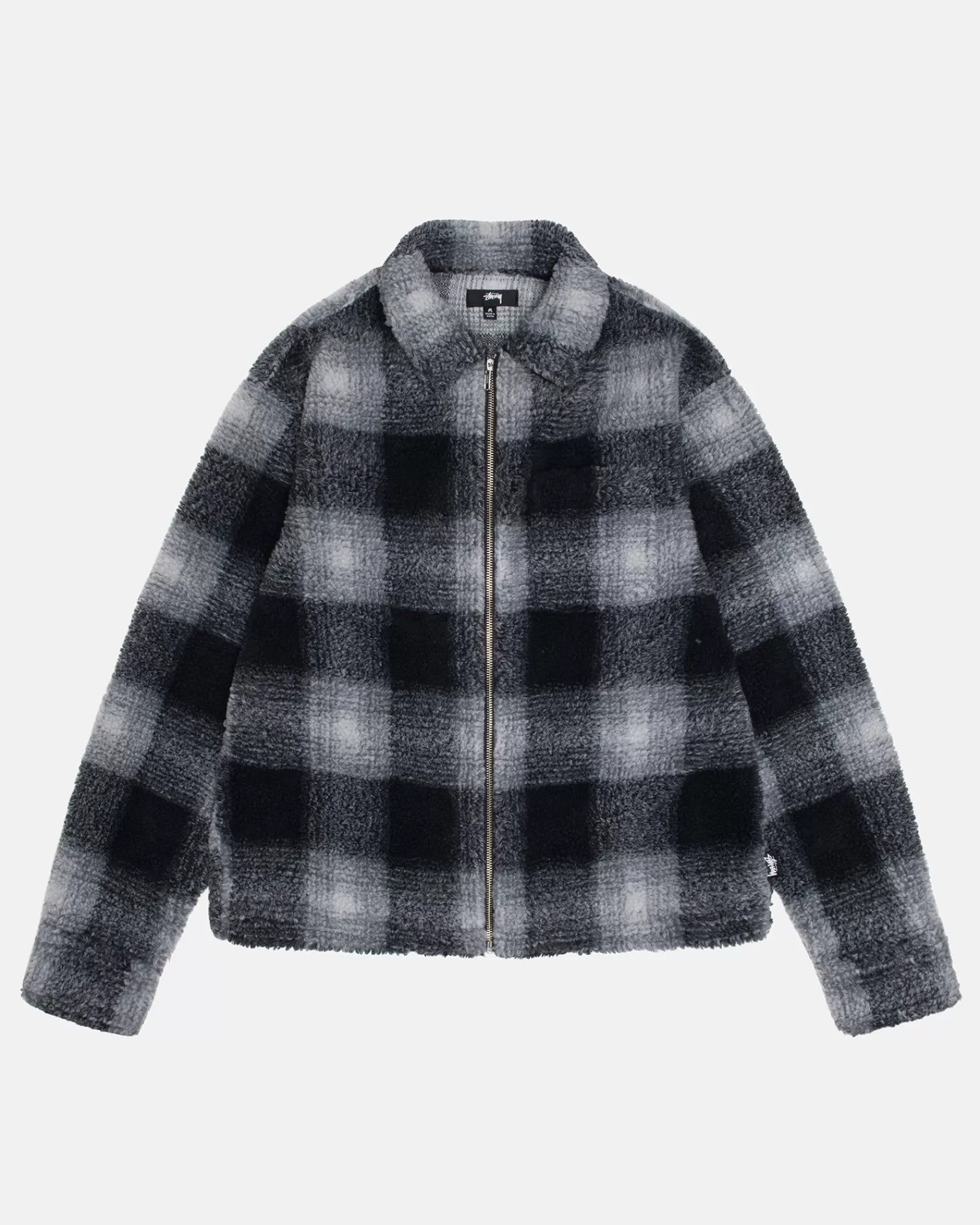 Stüssy Zip Sherpa Shadow Plaid Best Sale